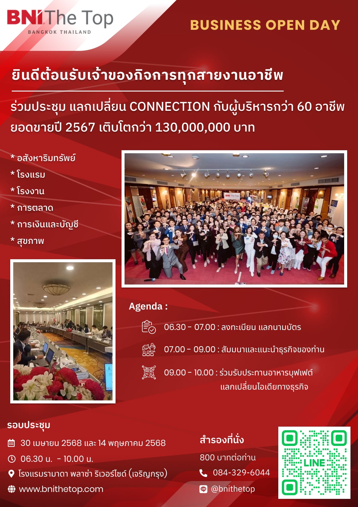 รับทำเว็บไซต์ , BNI THE TOP : Business Open Day